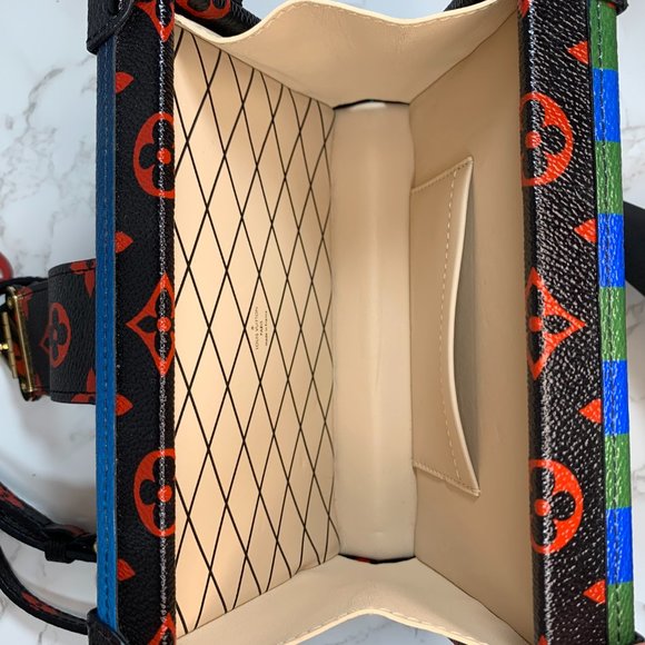 Louis Vuitton Petite Malle Race print checker trunk crossbody leather LV bag - Picture 10 of 16